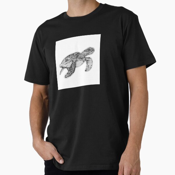 Item preview, Black and White Sea Turtle designed and sold by Stickersbysabs.