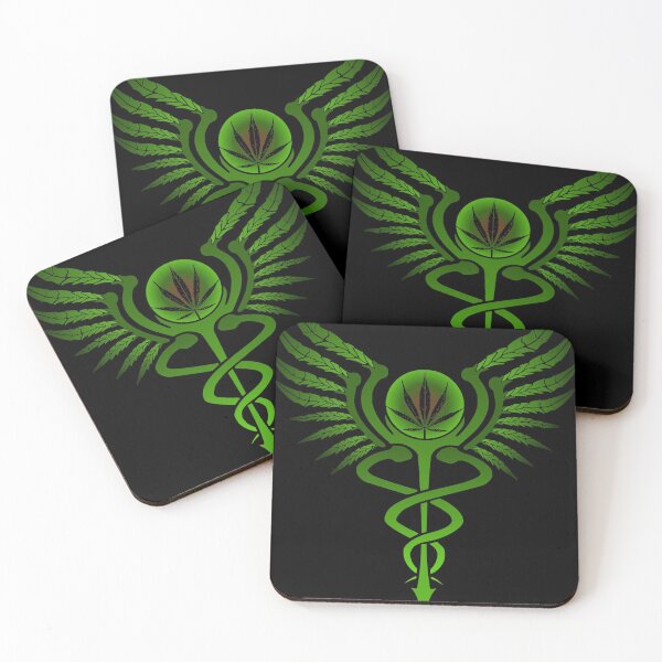Item preview, Cannabis Caduceus Medicine Symbol of Hermes designed and sold by Spartawolf.