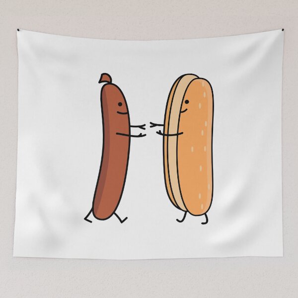 Item preview, Funny sausage and bun couple designed and sold by spontania.