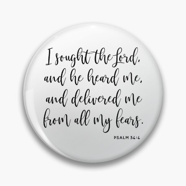 Item preview, Psalm 34:4 Bible Quote | Black designed and sold by CarlosAlberto.