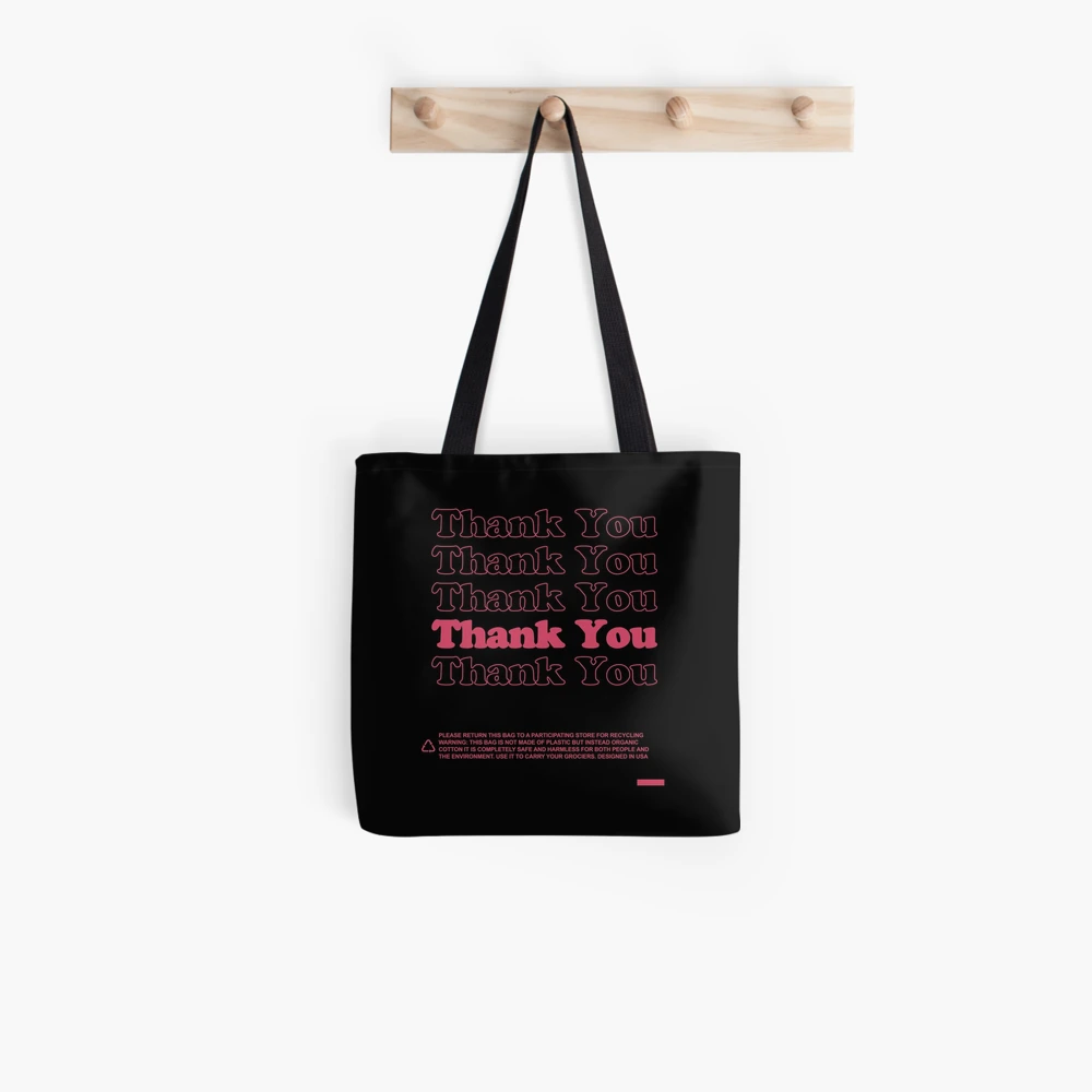 SIDONKU Canvas Tote Bag Silkscreen Pop Sentence Phrase Cool Lyrics