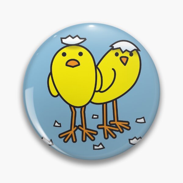 Item preview, Couple of Cute Freshly Hatched Staring Yellow Chicks designed and sold by CleverPencil.