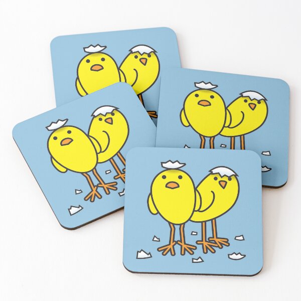 Item preview, Couple of Cute Freshly Hatched Staring Yellow Chicks designed and sold by CleverPencil.