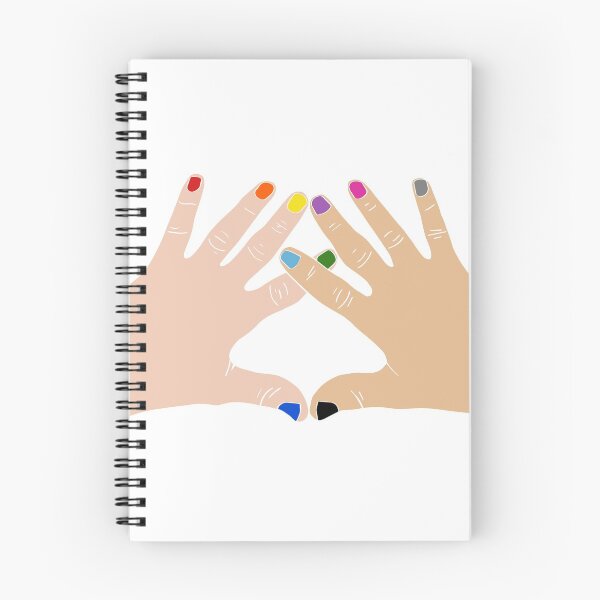 Item preview, Androgynous Gay Flag color nails designed and sold by commondreamer.