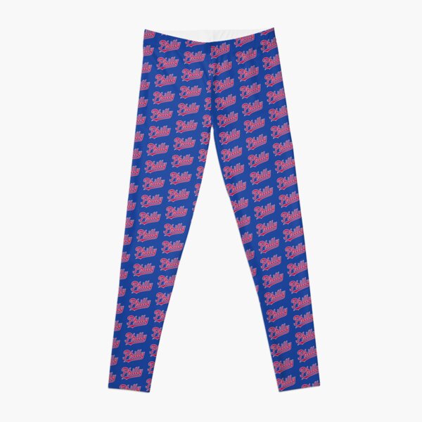 Philly Script - Blue/Red Leggings for Sale by SaturdayACD