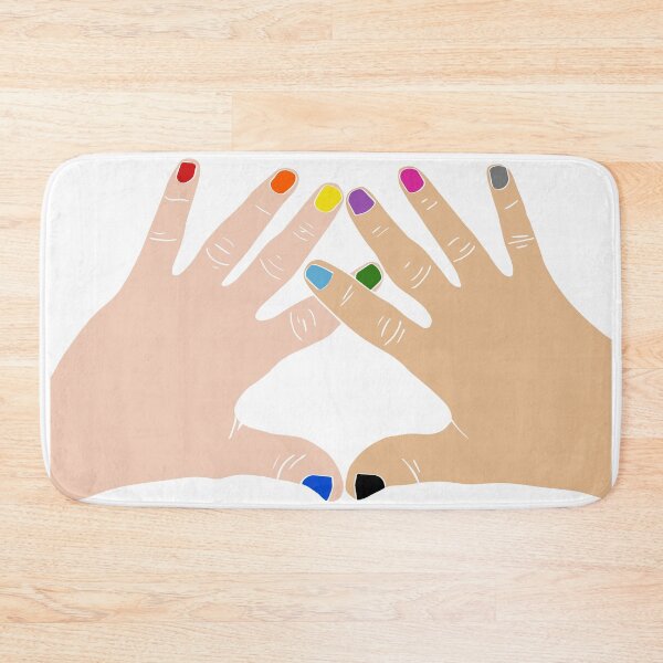 Item preview, Androgynous Gay Flag color nails designed and sold by commondreamer.