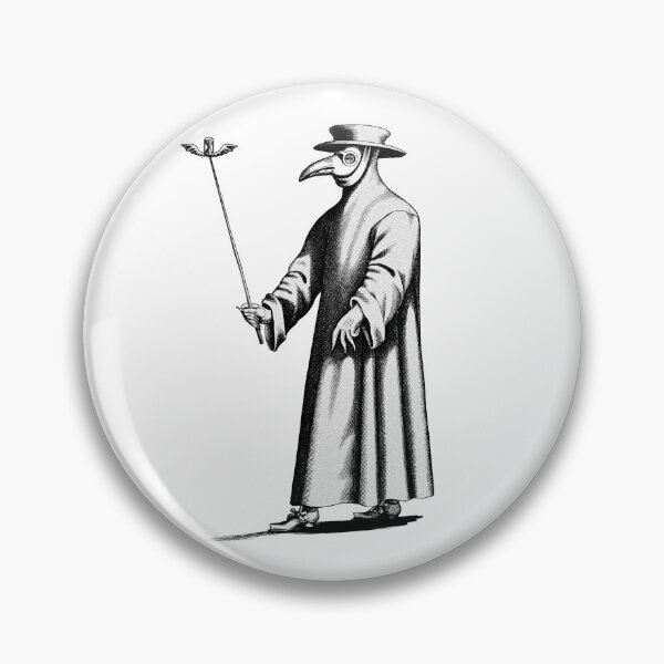 Bubonic Plague Doctor Mask-Black Plague Black Death Disease Pin