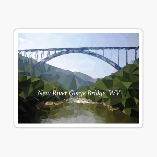 Low-Poly New River Gorge Bridge Sticker