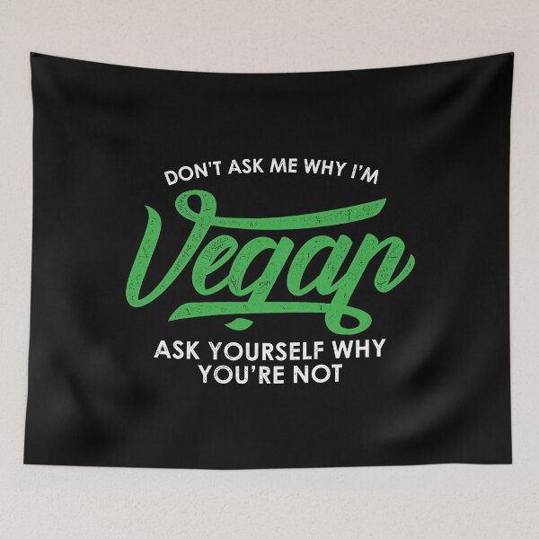 Item preview, Don't Ask Me Why I'm Vegan designed and sold by tonstan.