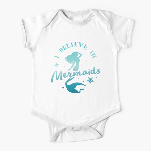I Believe in Mermaids Short Sleeve Baby One-Piece