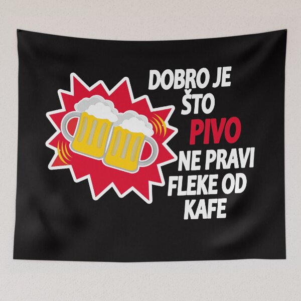 Item preview, Dobro je što PIVO ne pravi fleke od kafe designed and sold by TshirtMore.