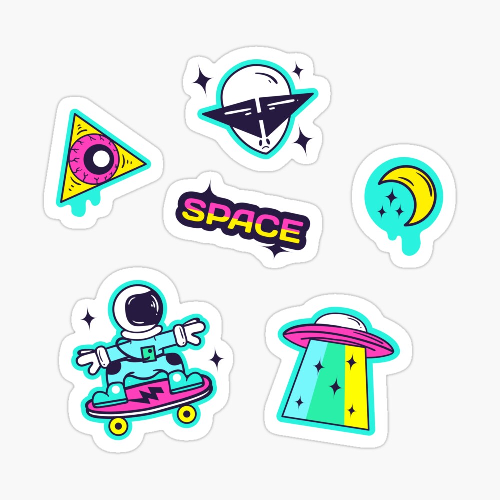 sticker series space pack stickers vsco poster for sale by vagabinha redbubble