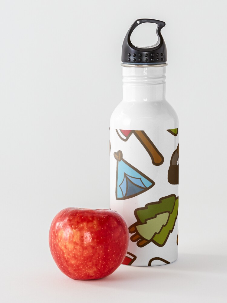 Alternate view of Camping is Cool Pattern Water Bottle