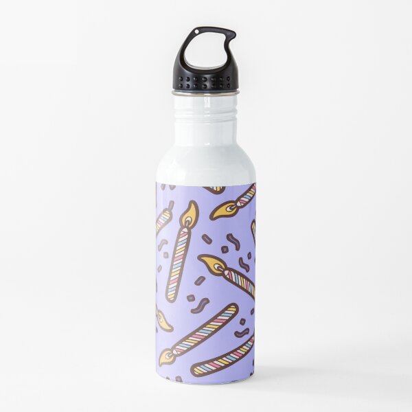 Celebration Candles Pattern Water Bottle