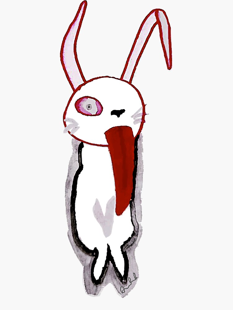 "Not A Happy Bunny" Sticker for Sale by austinfernando Redbubble