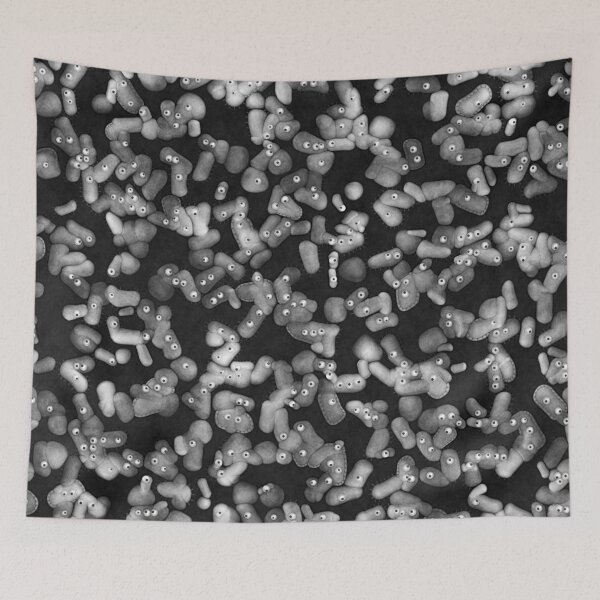 Item preview, Germ City - Monochrome Black and White designed and sold by Wizzles Emporium.