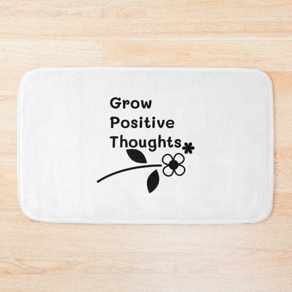Item preview, Grow Positive Thoughts Trendy Slogan quote designed and sold by Minimalist Quotes and Sayings.