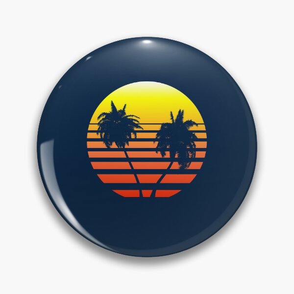Item preview, Synthwave Sunset (with palm trees) designed and sold by Gaia Dream Creation.