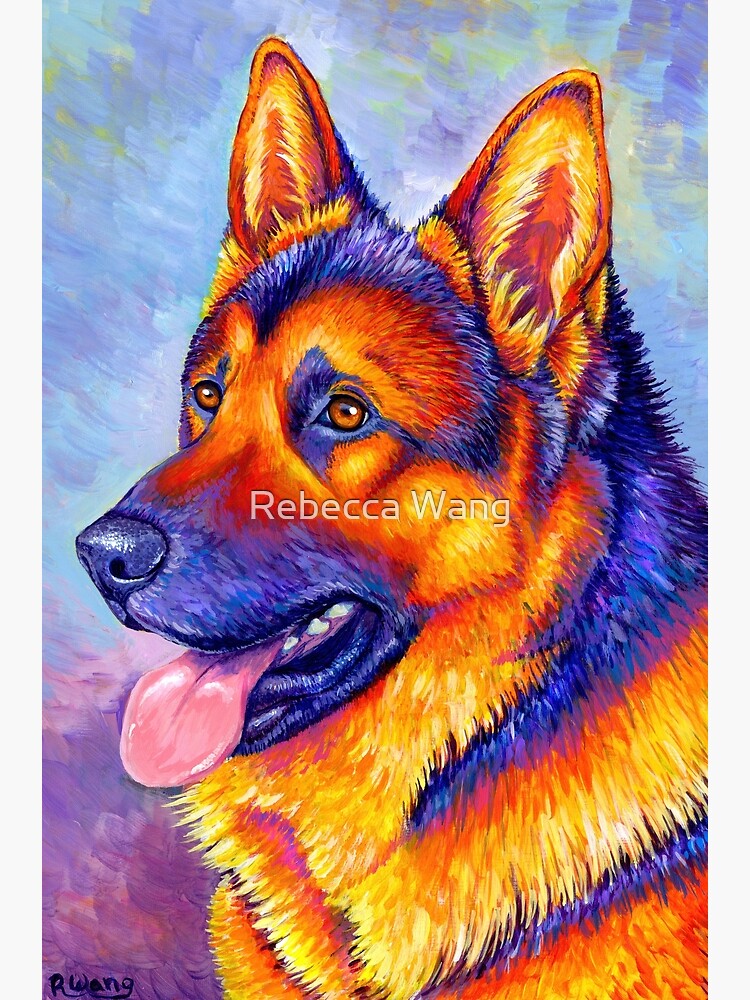 Courageous Partner - Colorful German Shepherd Dog by lioncrusher