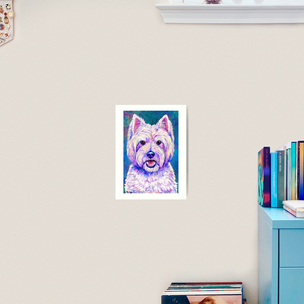 Happiness - Colorful West Highland White Terrier Dog Art Print