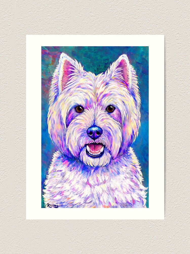 Alternate view of Happiness - Colorful West Highland White Terrier Dog Art Print