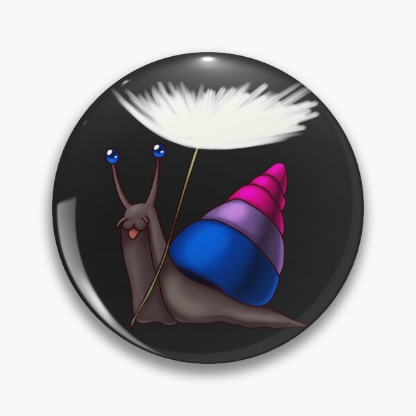 Item preview, Bi Pride Snail with Dandelion Seed designed and sold by PrideSnails.