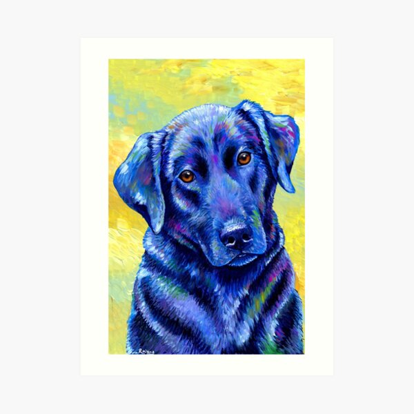 Loyal Companion - Colorful Labrador Retriever Dog Art Print