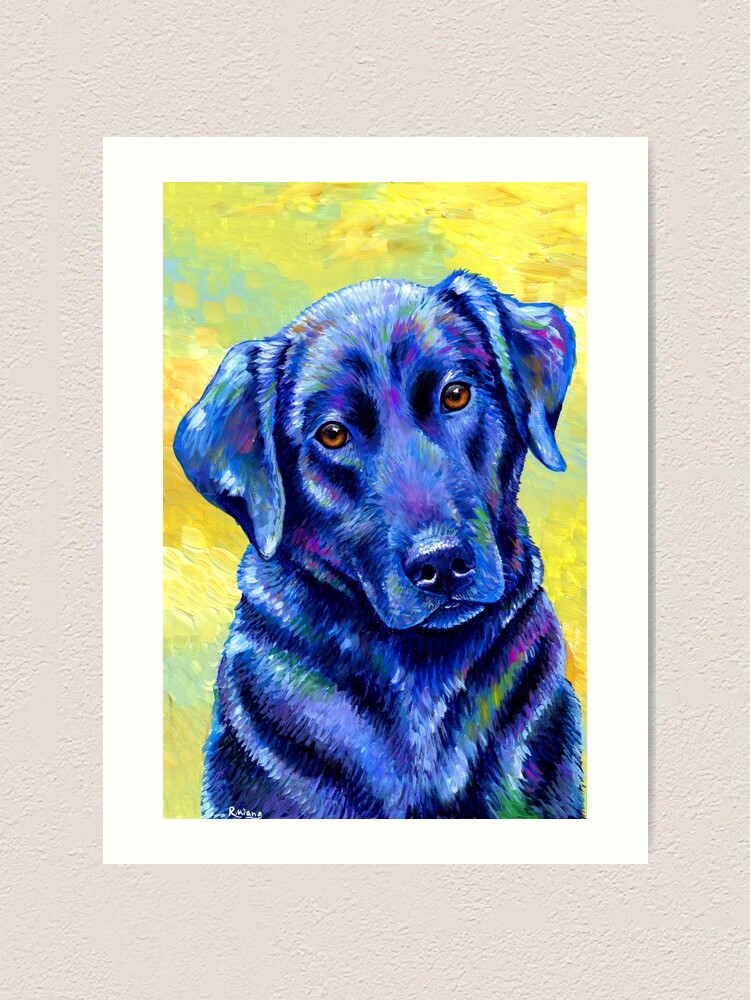 Alternate view of Loyal Companion - Colorful Labrador Retriever Dog Art Print