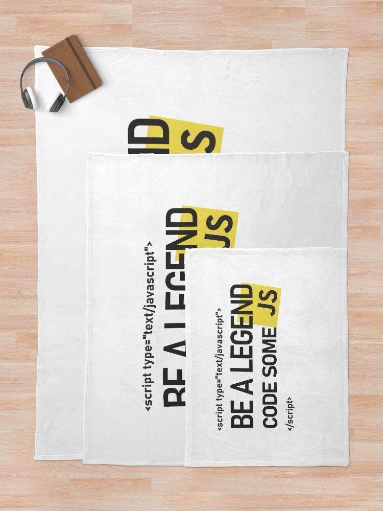 Thumbnail 5 of 6, Throw Blanket, JavaScript Programmer be a legend Design designed and sold by DigitalPulsion.