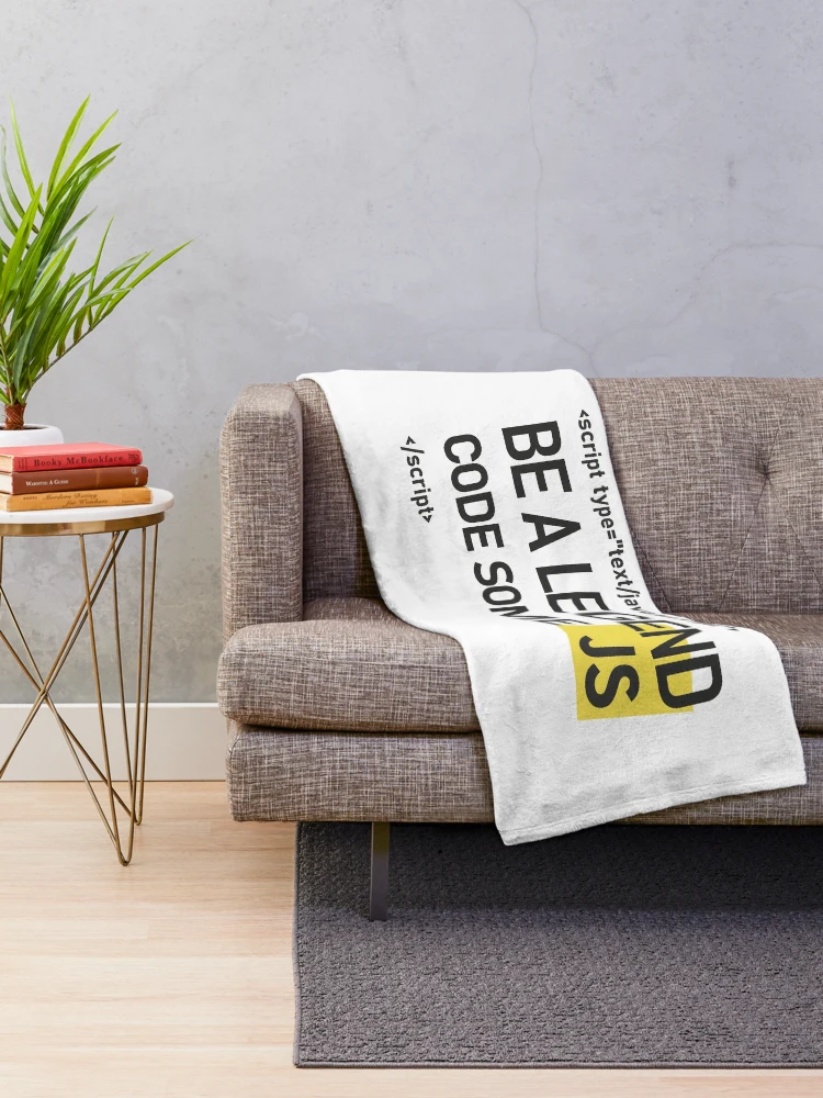 Thumbnail 2 of 6, Throw Blanket, JavaScript Programmer be a legend Design designed and sold by DigitalPulsion.