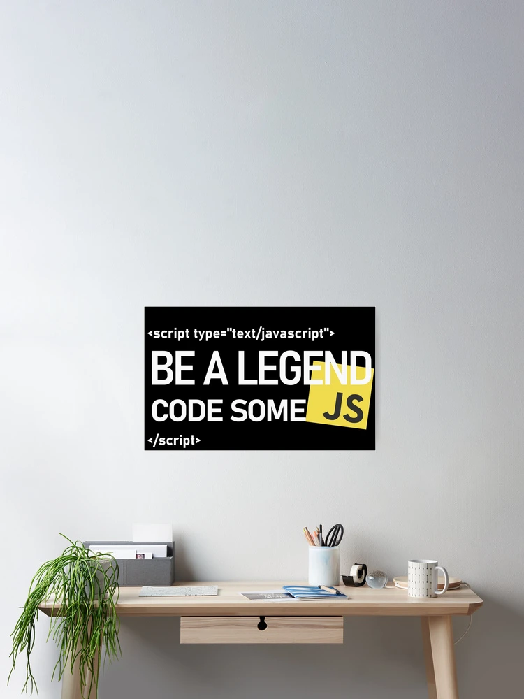 Thumbnail 2 of 3, Poster, JavaScript Programmer be a legend Design Dark designed and sold by DigitalPulsion.