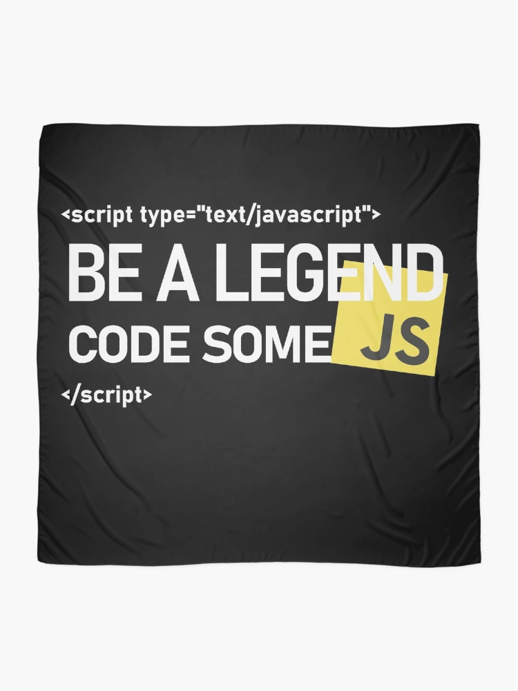 Thumbnail 2 of 3, Scarf, JavaScript Programmer be a legend Design Dark designed and sold by DigitalPulsion.