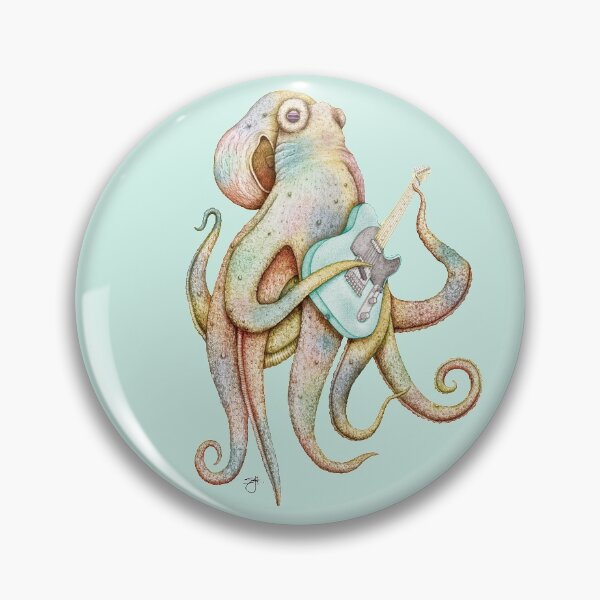 Item preview, POLAH - the axe wielding Octopus (on Aqua) designed and sold by ShorelineSally.