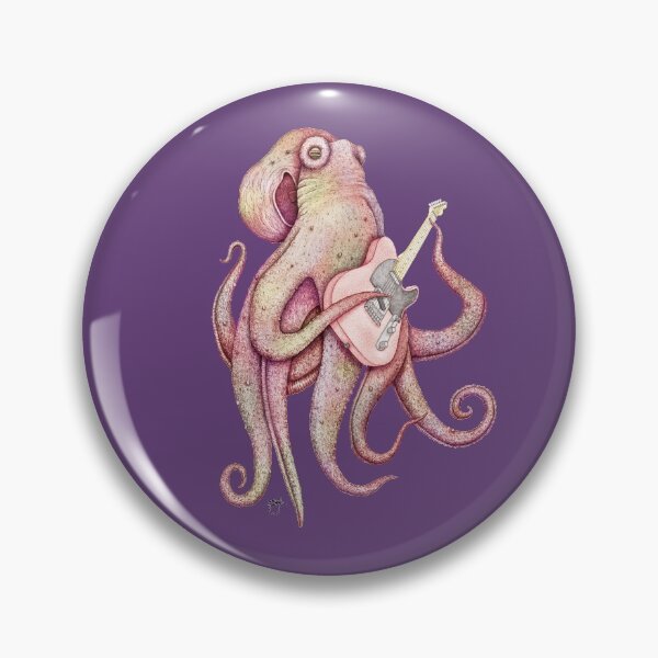 Item preview, POLAH - the axe wielding Octopus - on purple designed and sold by ShorelineSally.