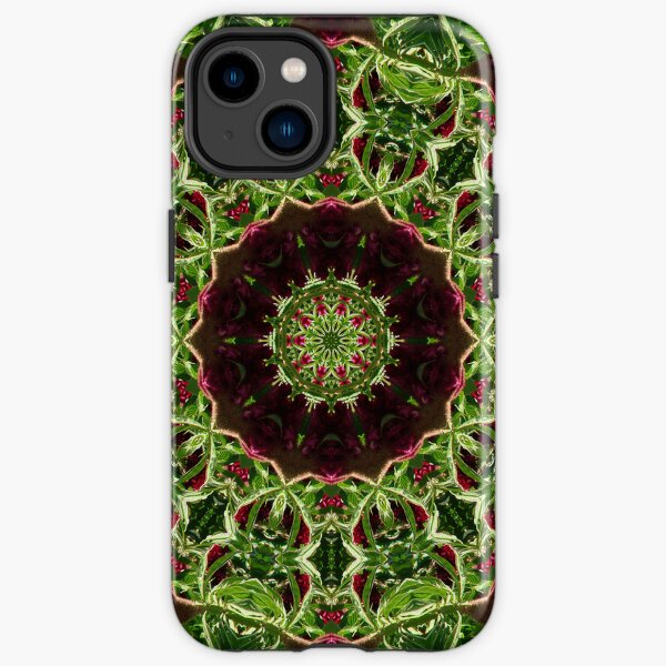 Red-Green Floral Manadala IPhone or IPod Case iPhone Tough Case