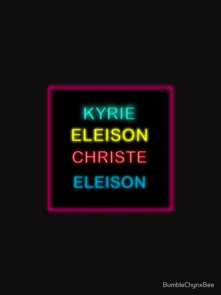 Thumbnail 5 of 5, Graphic T-Shirt, Kyrie Eleison Christe Eleison designed and sold by BumbleChynxBee.