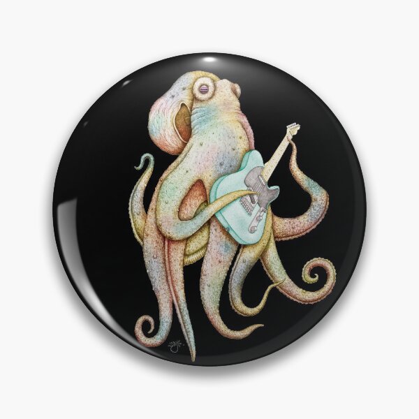 Item preview, POLAH - the axe wielding Octopus (on black) designed and sold by ShorelineSally.