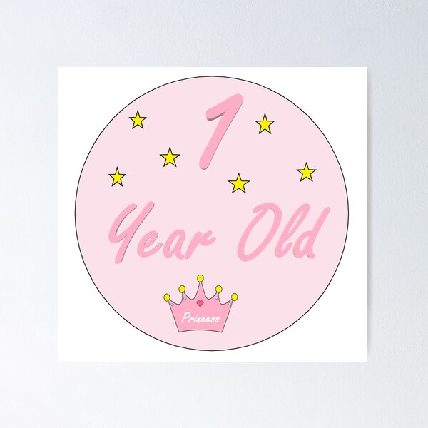 Item preview, 1 Year Old Sticker designed and sold by superchele.
