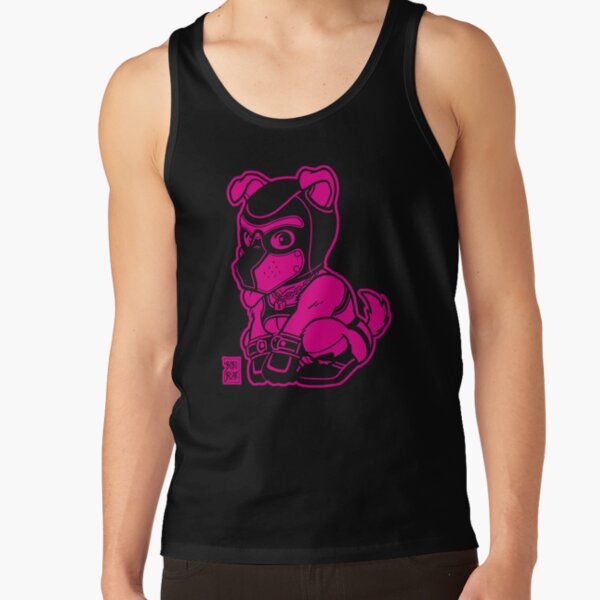 PLAYFUL PUPPY - PINK LINEART - BEARZOO SERIES Tank Top