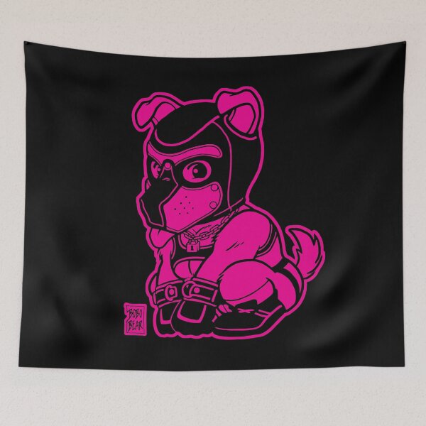 Item preview, PLAYFUL PUPPY - PINK LINEART - BEARZOO SERIES designed and sold by bobobear.