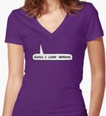 Gosh I Love Arrows Women's Fitted V-Neck T-Shirt