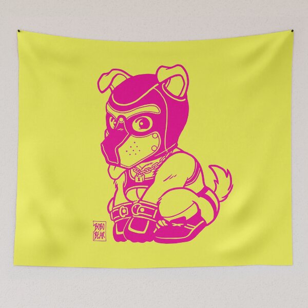 Item preview, PLAYFUL PUPPY - PINK LINEART 2 - BEARZOO SERIES designed and sold by bobobear.