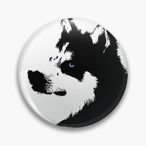 Artikelvorschau, Husky Kopf mit blauen Augen entworfen und verkauft von Destroyed-Pixel.