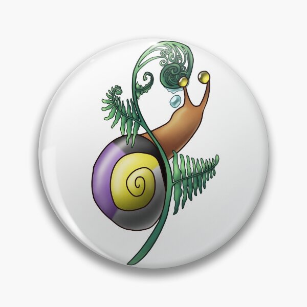 Item preview, Nonbinary Fern Pride Snail designed and sold by PrideSnails.