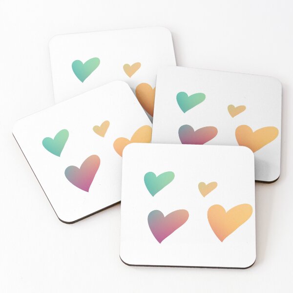 Item preview, Color Gradient Hearts Sicker Pack designed and sold by Gracekfallon.