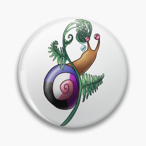 Item preview, Genderfluid Fern Pride Snail designed and sold by PrideSnails.