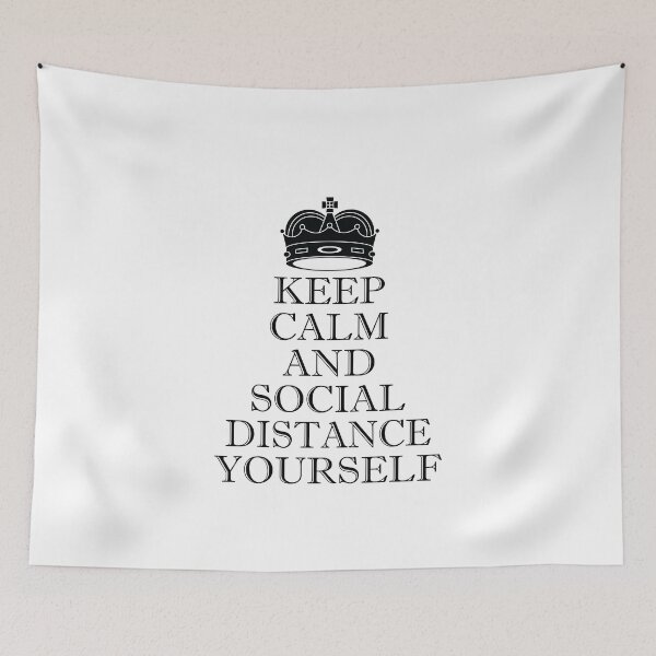 Item preview,  Keep Calm AND SOCIAL DISTANCE YOURSELF social distancing T-Shirt designed and sold by thehafdesigner.