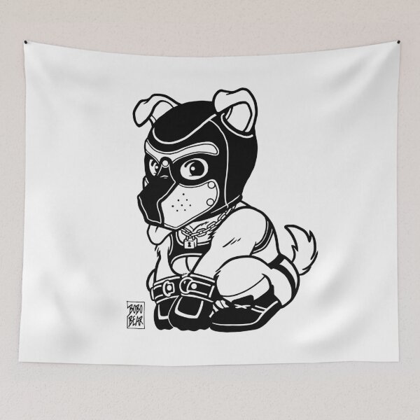 Item preview, PLAYFUL PUPPY - BLACK LINEART - BEARZOO SERIES designed and sold by bobobear.