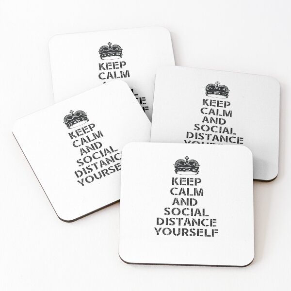 Item preview, Keep Calm AND SOCIAL DISTANCE YOURSELF social distancing T-Shirt designed and sold by thehafdesigner.