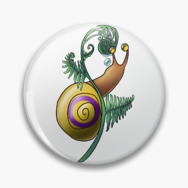 Item preview, Intersex Fern Pride Snail designed and sold by PrideSnails.